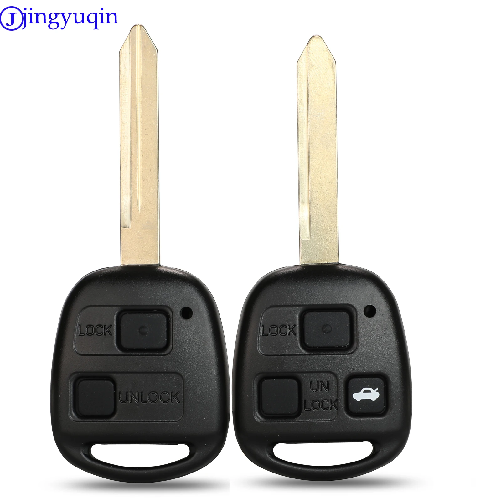 jingyuqin Replacement Car Key For Toyota Yaris Carina Corolla Avensis With Rubber Pad Remote Shell Case Cover Toy47 Blade