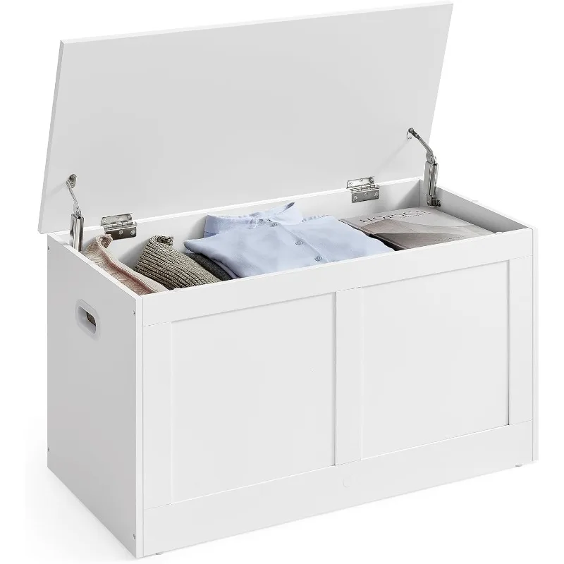 

Storage Chest, Storage Trunk with 2 Safety Hinges,Storage Bench,Shoe Bench,Farmhouse Style15.7 x 31.5 x 18.3 Inches, Living Room