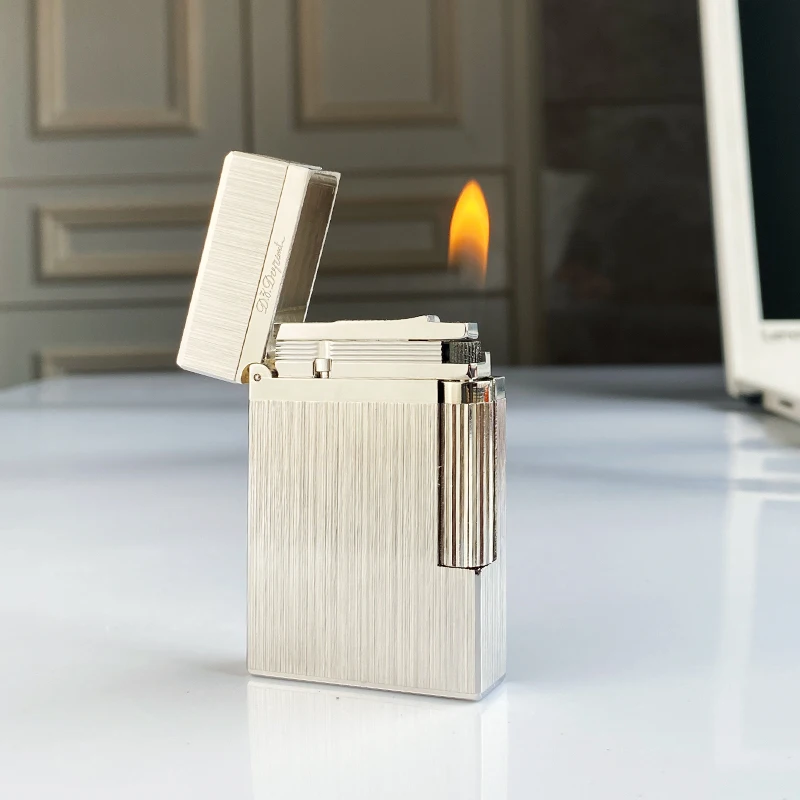 New commemorative edition single and double flame luxury lighter Ping Sound natural paint cigarette smoking butane lighter 16087