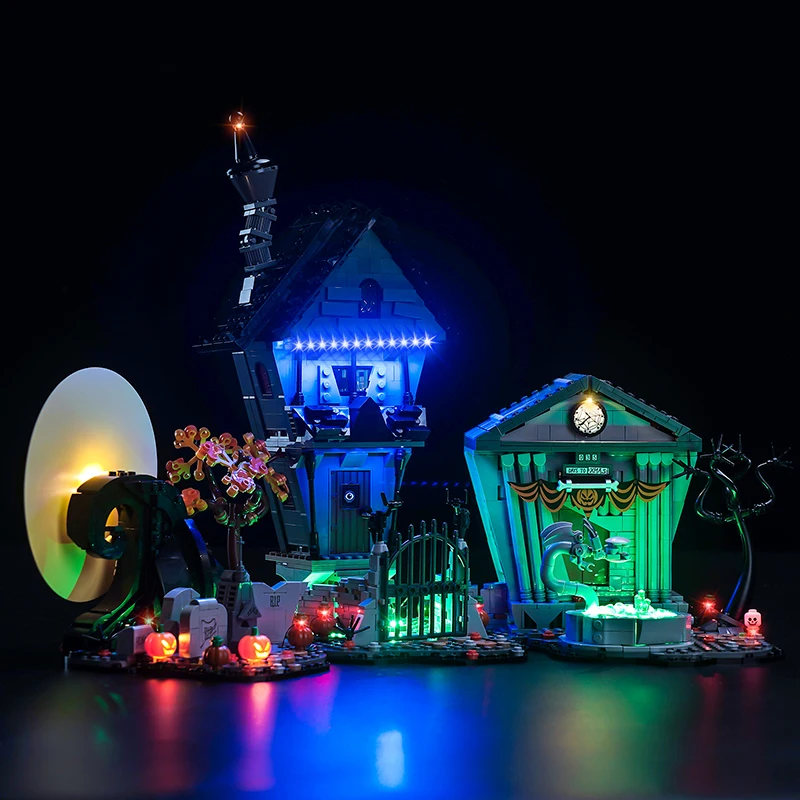 Lazishi LED Light 21351 Set Suitable for Tim Burton\'s The Nightmare Before Christmas Building Blocks (Lighting Accessories Only)