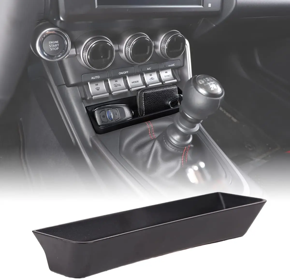

Car Armrest Box Rear Storage Box For Toyota 86/Subaru BRZ 2022-2026 Coins Cards Glasses Keys ABS Storage Box Tray Accessories