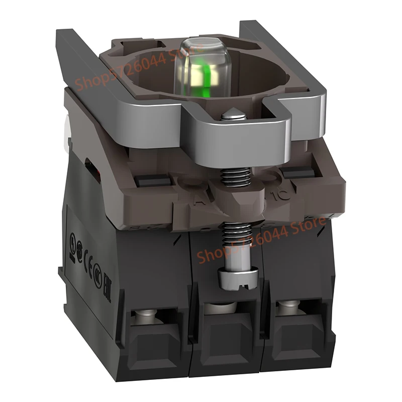 Schneider ZB4BW0M15 White button base with light - with LED 230-240V 1NO+1NC XB4 series base +LED module + contact module 220VAC
