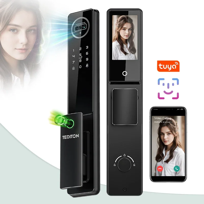 Competitive Price Heavy Duty Smart Door Lock Golden Supplier Lock Door Smart Gate Outdoor Door Smart Lock With Face Recognition