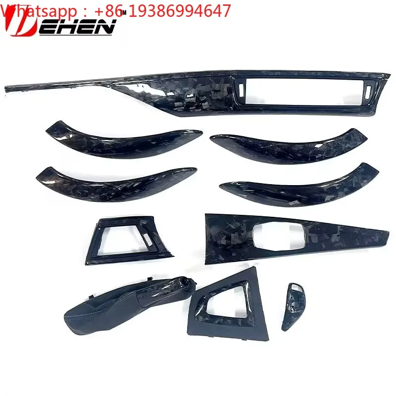 For BMW 3 Series F30 F32 F34 F36 M3 F80 M4 F82 F83 Alcantara real carbon fiber gear base knob handbrake instrument panel trim