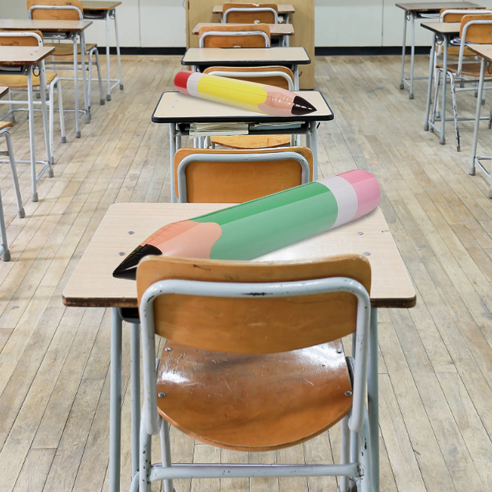 

Back to School Balloons Pencil Crayons Inflatable Wreath Plates Decorations for Home Arch Kit Party
