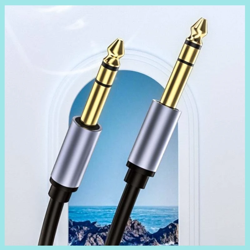 1/2/3/5M 6.35mm Male to 6.35mm Male TRS Stereo Audio Cable Gold-Plated Jack For Instrument  Amplifier Mixer Bass Guitar B2