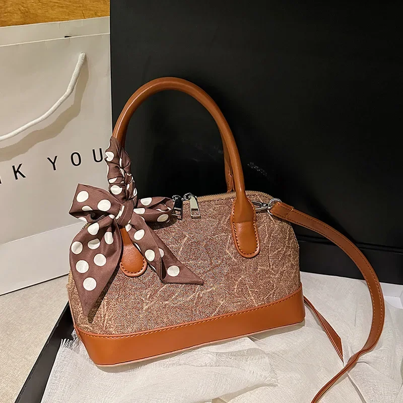 Sac à main rétro à volants pour femmes, imprimé haut de gamme, idéal pour les sorties décontractées, 2024