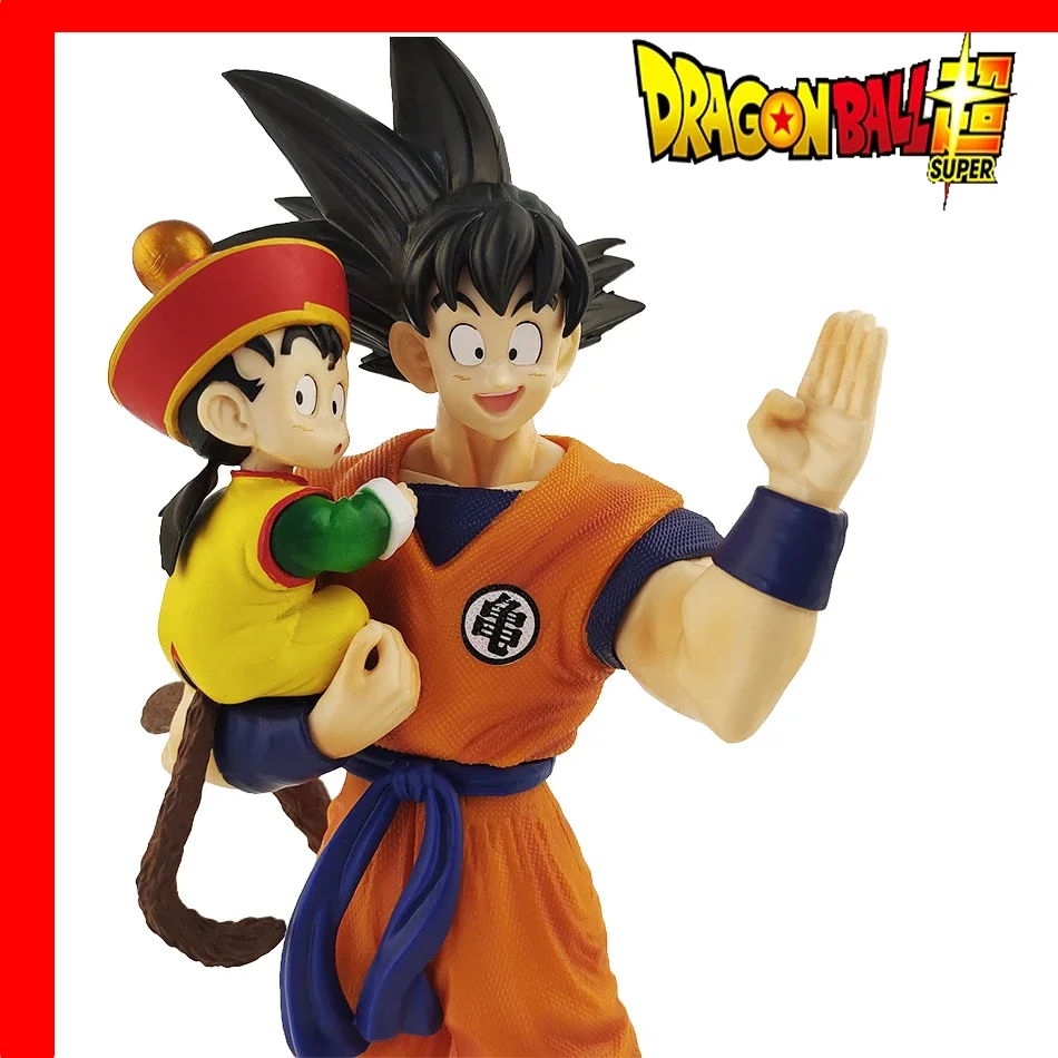 

30cm Dragon Ball Figures Goku Gohan Anime Figure Gk Son Goku Son Gohan Father Holding His Son Action Figures Model Statue Toy