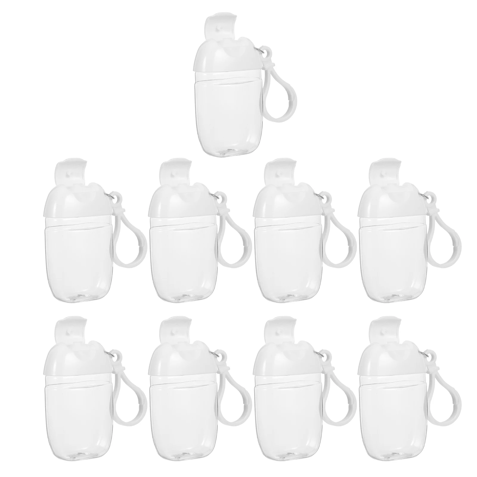 9 Pcs Bottled Travel Size Lotion Keychain Leak Proof Bottles Portable Hand Clear for Toiletries with