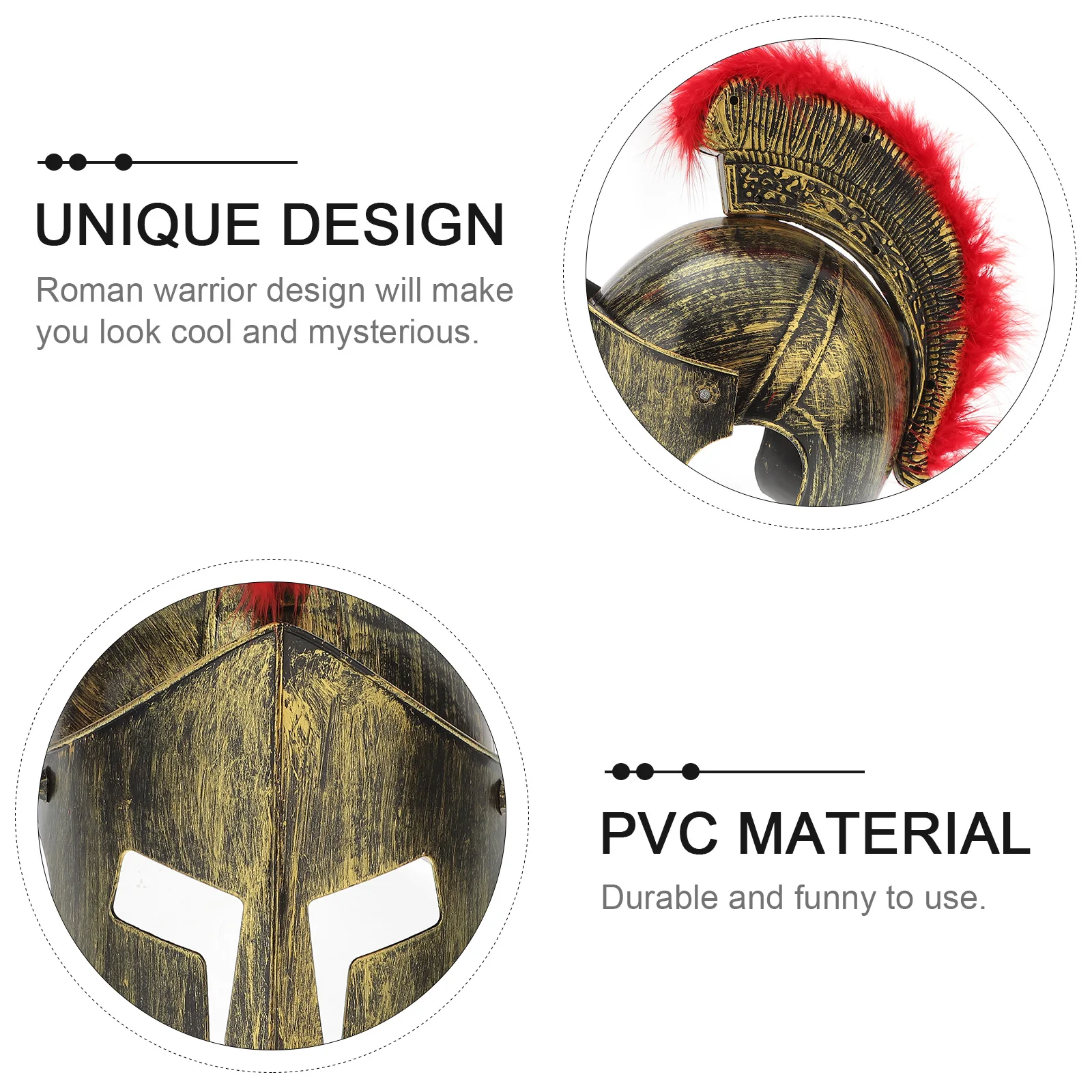 

1Pcs Festival Warrior Hat Lightweight Roman Party Decor Halloween Carnival Costume Accessory Hat Party Decor