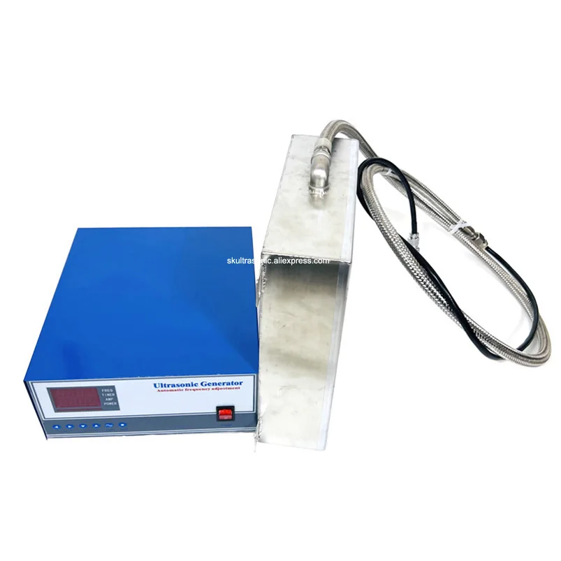 100KHz High Frequency Submersible Ultrasonic Transducer Box 1000W Input Ultrasonic Cleaner Vibrating Plate Box