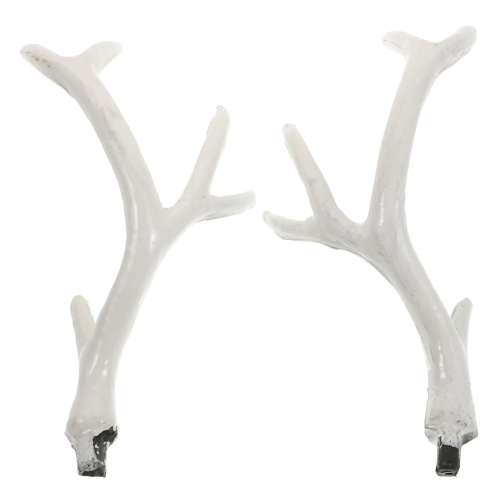 

1Pair White Deer Antlers Realistic Christmas Photo Props DIY Cosplay Holiday Party Decorations Accessories 17cm