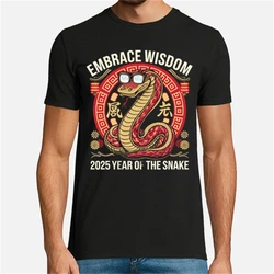 2025 Chinese Year Of The Snake T-shirt Unisex New Year Trendy Crewneck Tee Shirts 3D Printed Pattern Unique Harajuku Top New