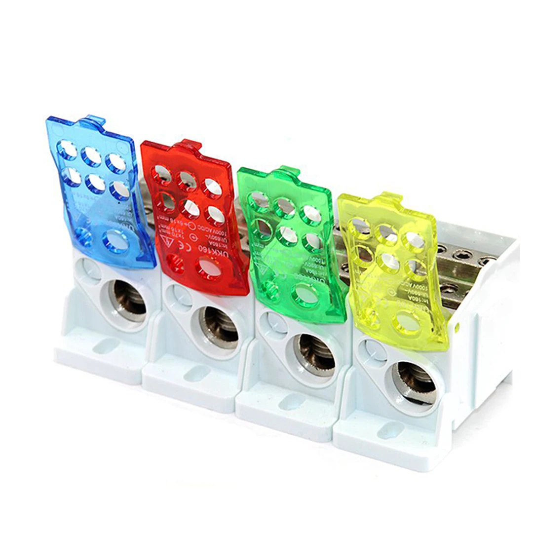 Din Rail Terminal Blocks Electric Split Junction Box One In Several Out Power Wire Electrical Connector UKK 250A/400A/500A