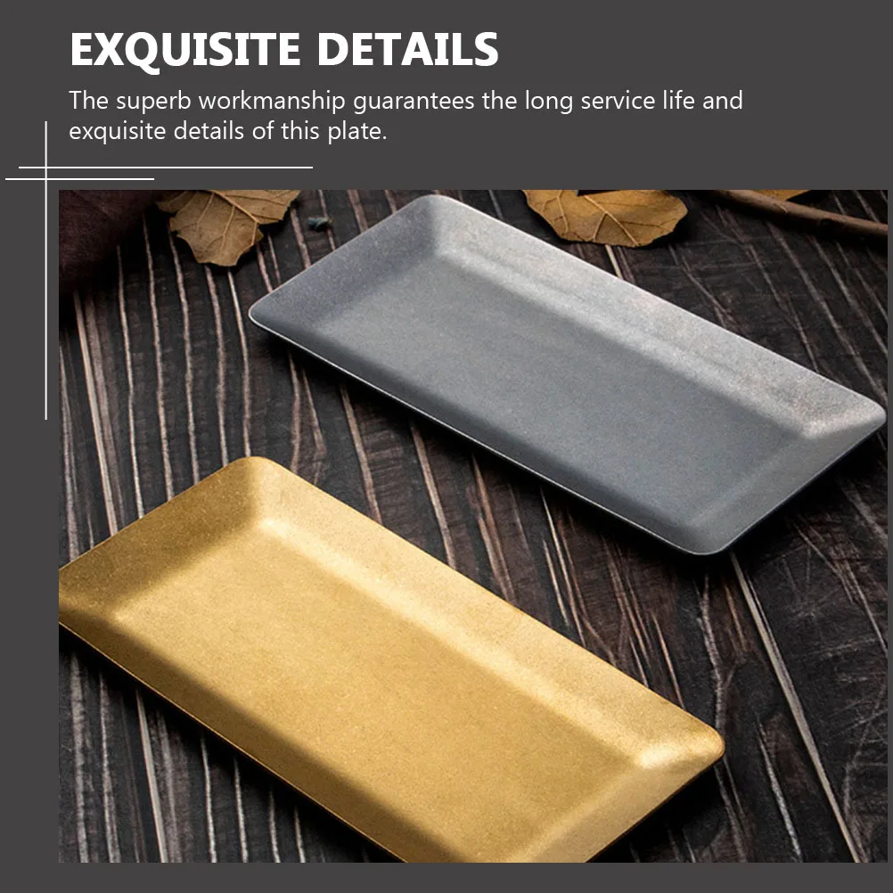 

2Pcs Premium Stainless Steel Sushi Plate Smooth Touch Easy Clean Restaurant Tableware Commercial Food Tray Elegant Design