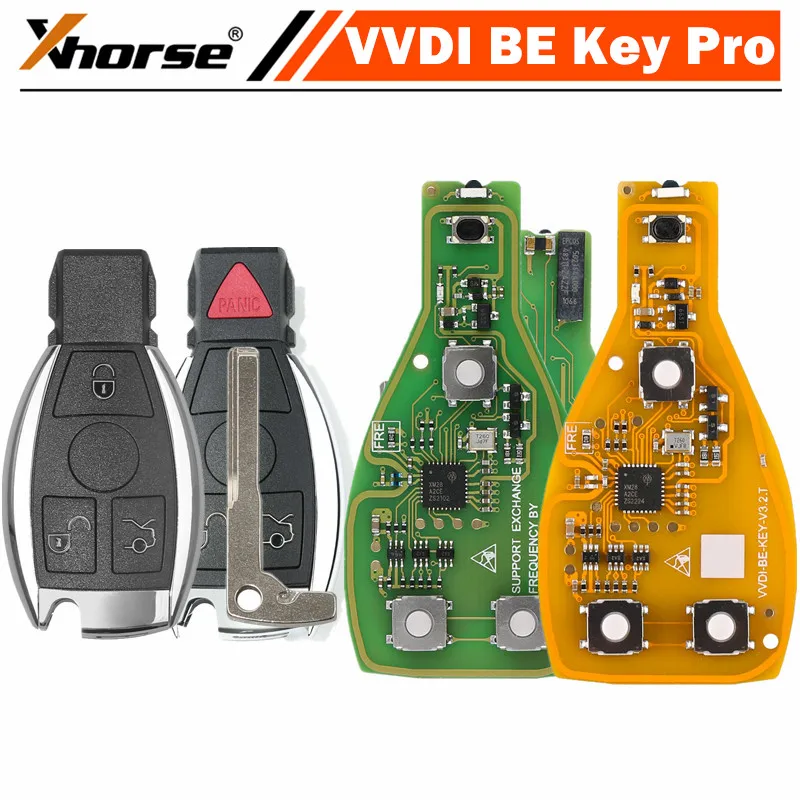 Xhorse VVDI BE Key Pro Improved Version and For Benz Smart Key Shell 3 4 Button XNBZ01EN for VVDI MB Tool