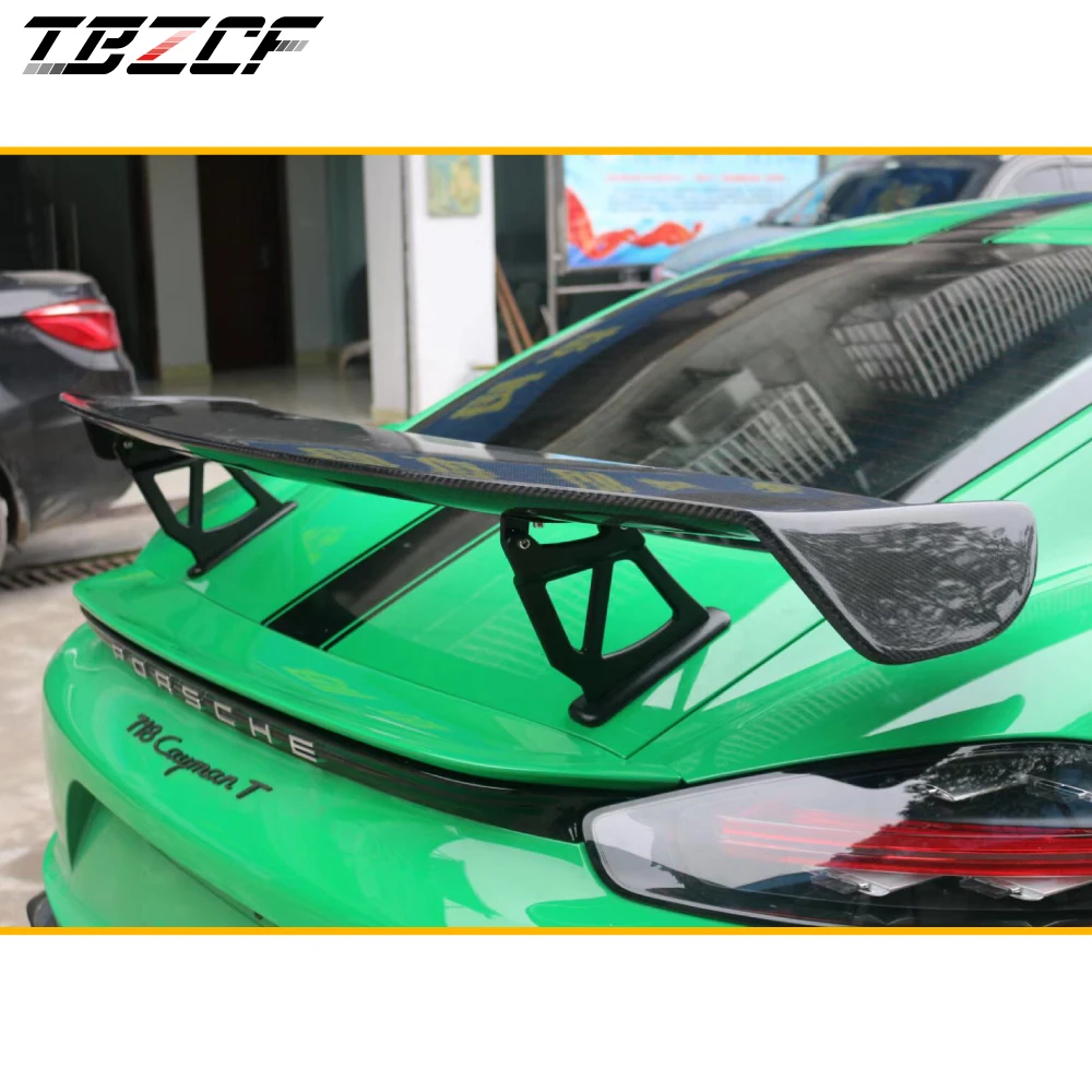 Rear Trunk Spoiler Wing For Porsche Cayman Boxster 718 981 986 987 GT4 Style Carbon Fiber Rear Spoiler Porsche Accessories