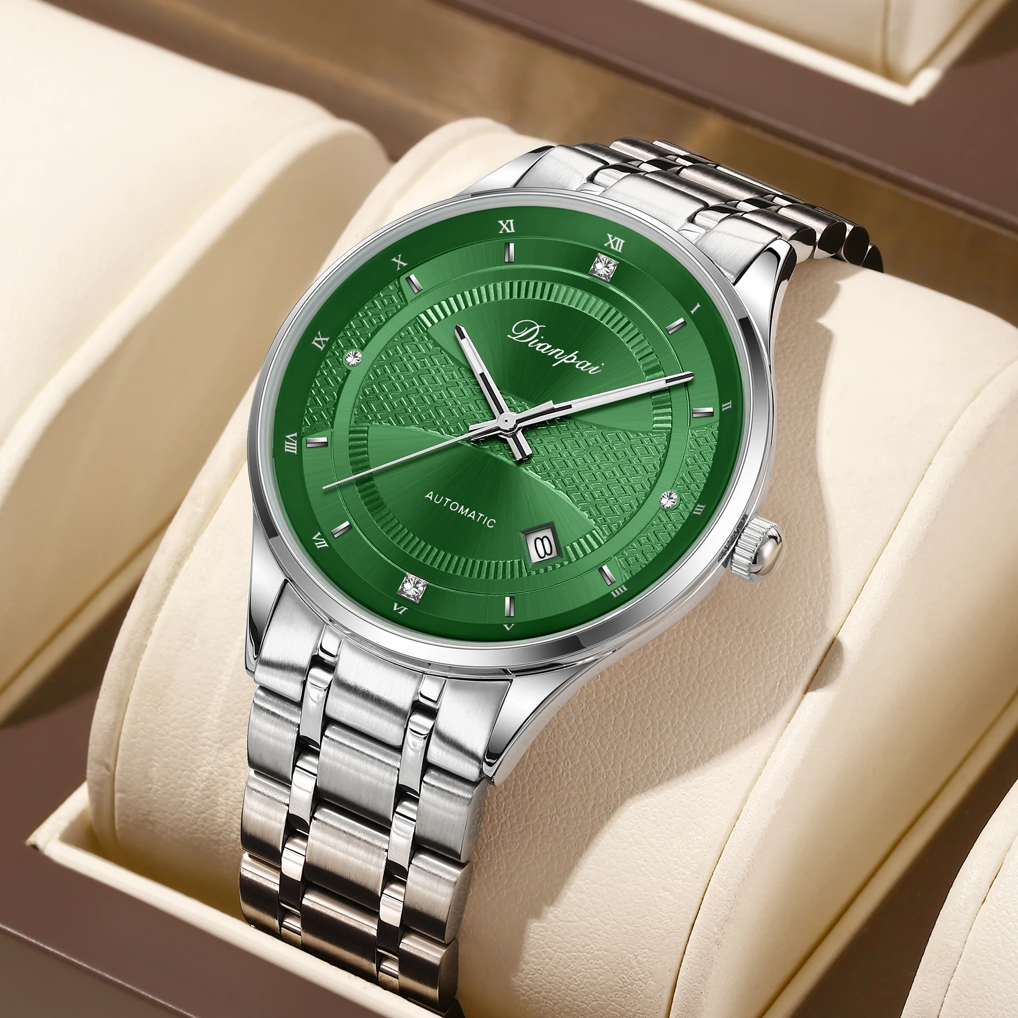 

New Fashion Stainless Steel Fashion High end Atmospheric Luxury Travel Party Travel Boutique Men's Mechanical Watch High quality