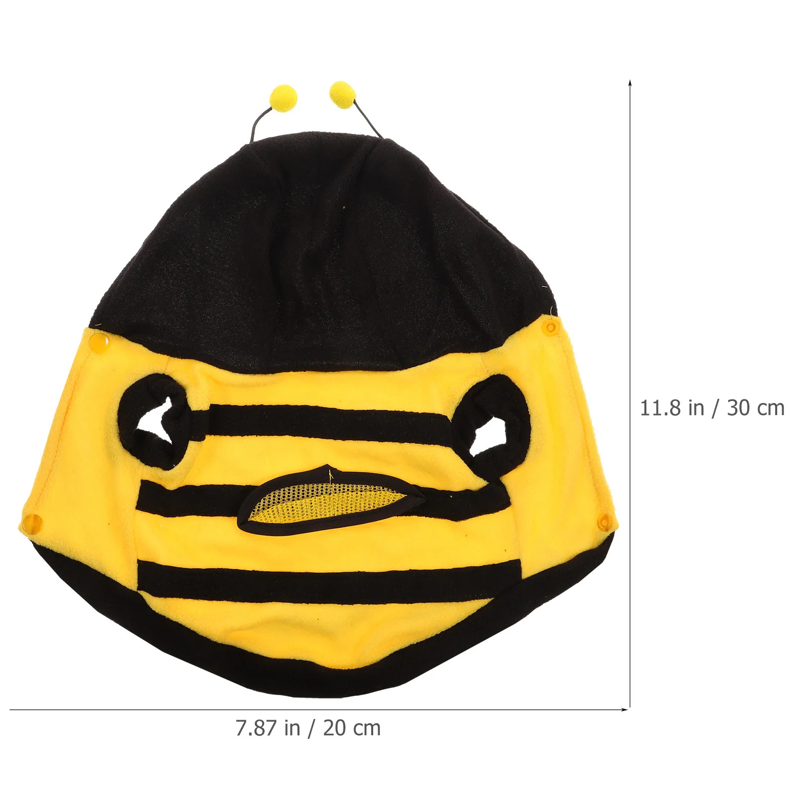 

Pet Dress-Up Costume Dog One-Piece Clothes Yellow and Black Size M Stylish Comfortable Polar Fleece Easy to Put on