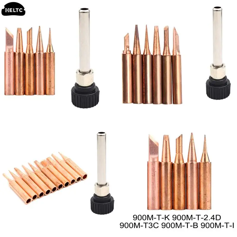 

1Set Copper 900m-T-I 900M-T-B Welding Tool Lead-Free Soldering Iron Head Bit For Welding Accessories Soldering Iron Tip