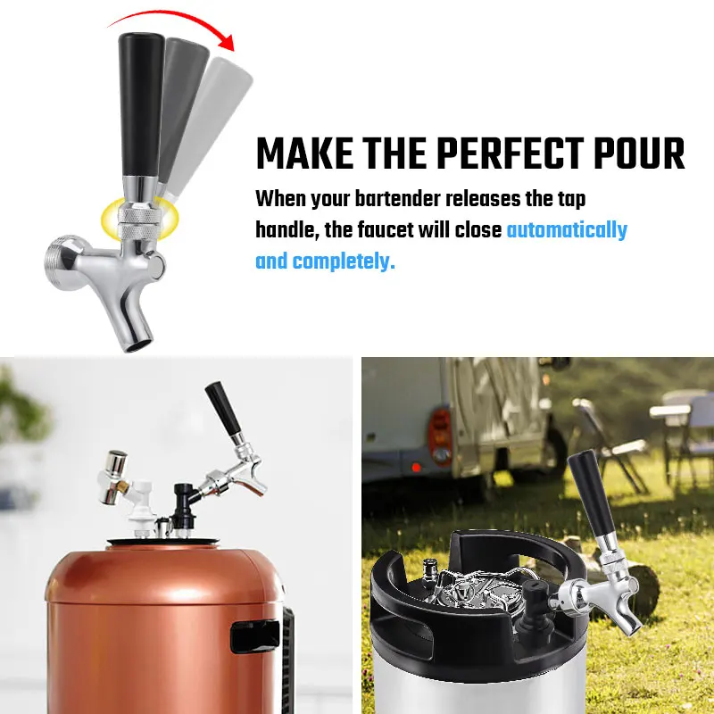 New Corny Keg Disconnect Beer Tap Adapter Snap Faucet Adapter With Spring Beer Faucet To Ball Lock Pin Lock