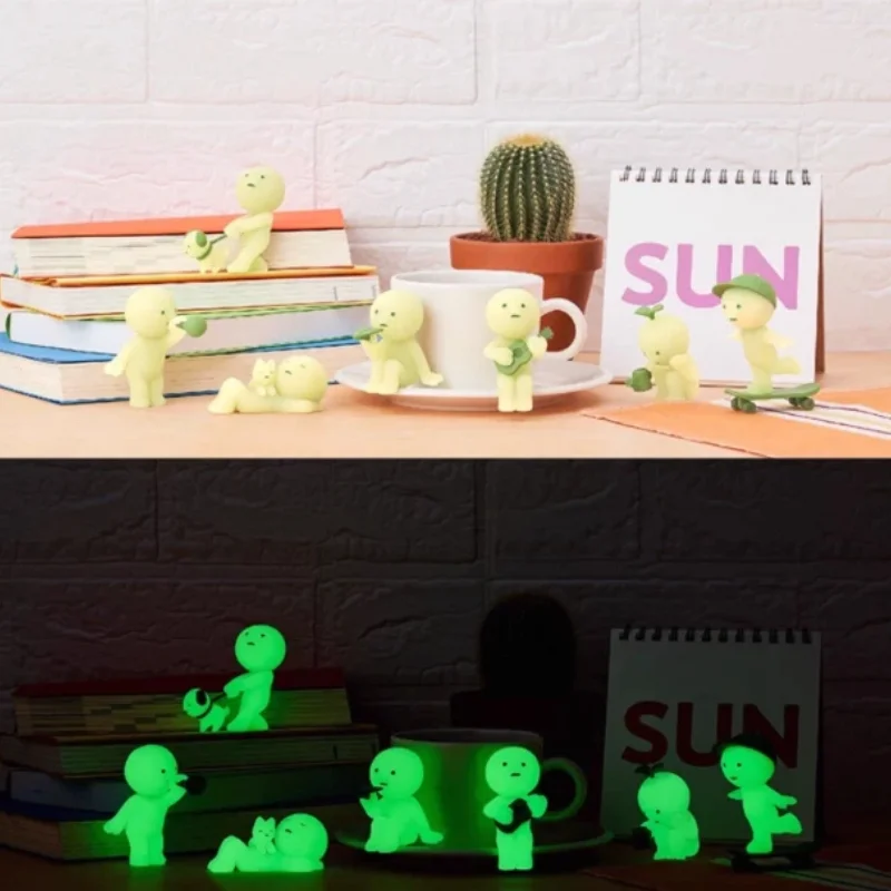 

В наличии выходная серия воскресенье светящиеся ювелирные изделия держатель для ручек для хранения милый угловой джун экшн-кукла мультяшное украшение для рабочего стола подарки