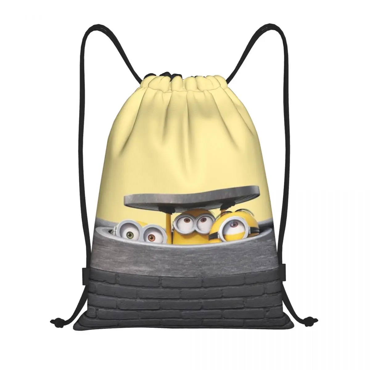 Minions-bolsa de viaje con cordón para adolescentes, paquete de almacenamiento, bolsa de mano para playa, bolsa de zapatos deportivos para la escuela, portátil