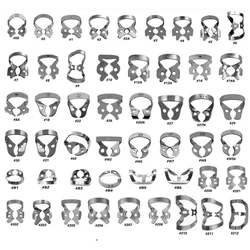 1Pc Dental Rubber Dam Clamps Endodontic Restorative Barrier Clips Stainless Steel Frame Holder for Molar Teeth Dentist Material