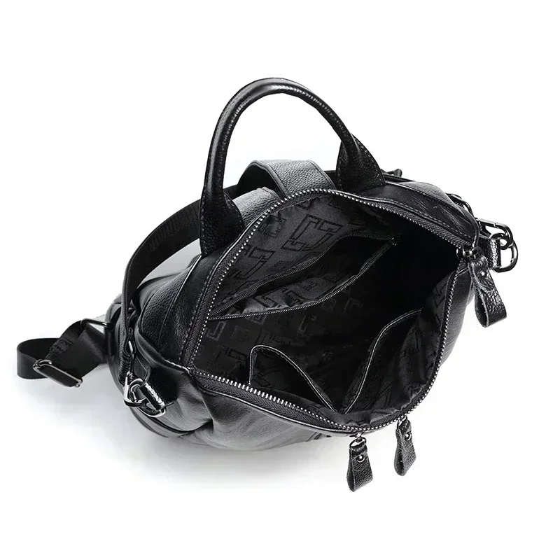 1/3Pcs Genuine Leather Backpack Women's Travel Bag Fashion Women's Fashion Bag Tide Casual Fashion Soft Leather Shoulder Bag image 6
