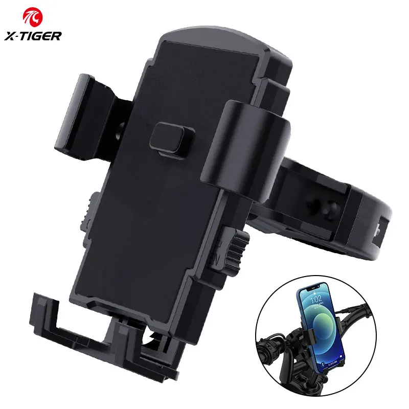 

X-TIGER Bike Phone Holder 360 Rotatabl Bicycle Mobile Holder Motorcycle Antislip Bracket Bike GPS Clip For iphone Samsung Xiaomi