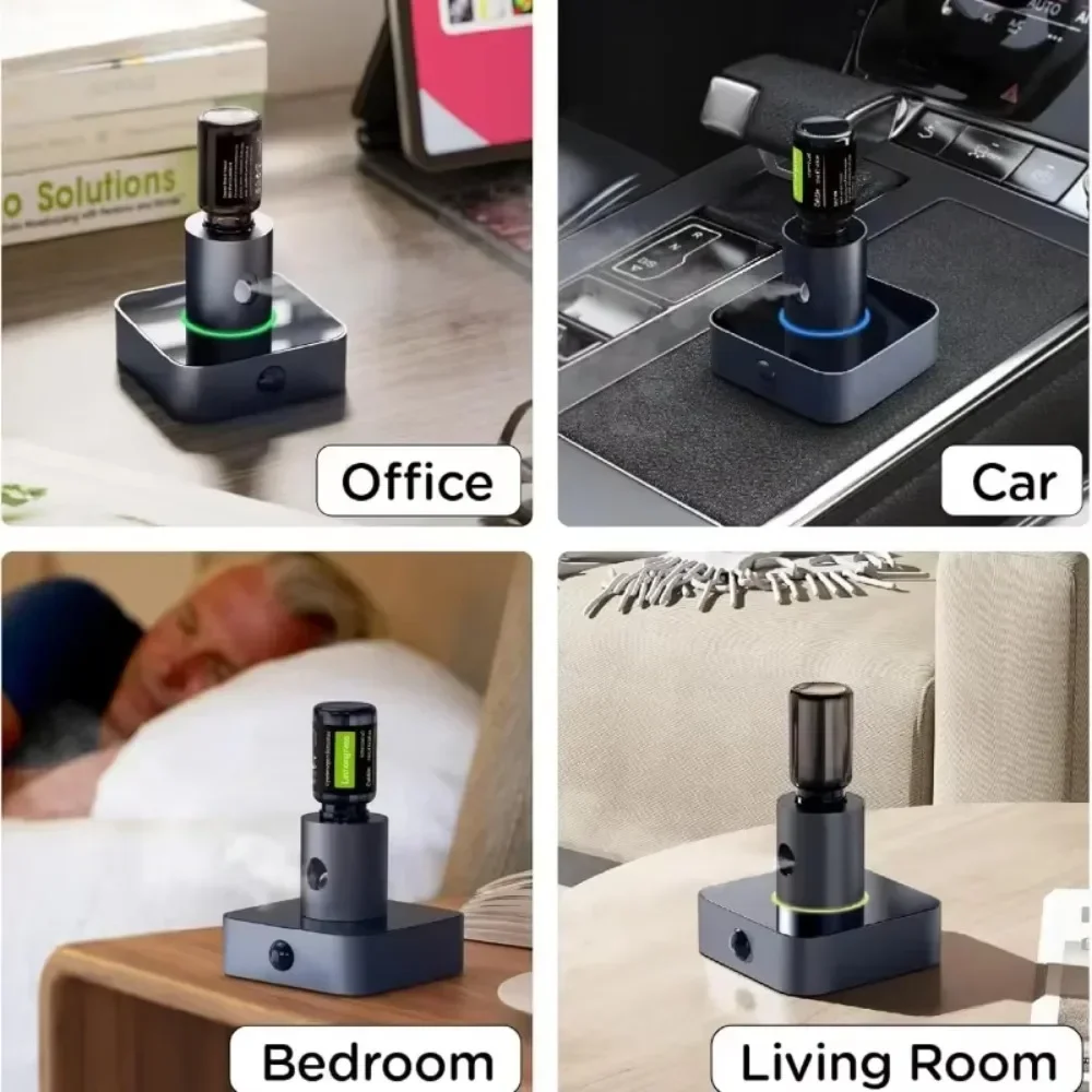 Электрический ароматический диффузор, безводный диффузор эфирного масла, аккумулятор 2200 мАч, диффузор аромата, домашнее освежитель из алюминиевого сплава