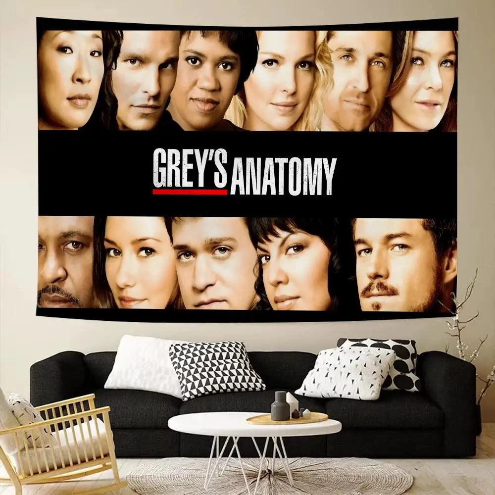 TV series Grey's Anatomy Tapestry House Bedroom Living Bar Garden Microfiber Decoration Background