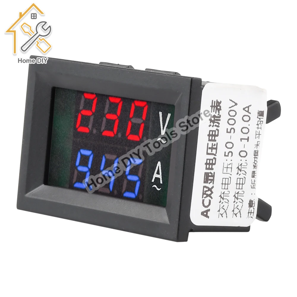 AC 50-500V Digital LCD Voltmeter Ammeter 10A 50A 100A 220V Voltage Current Meter Tester Detector Current Transformer