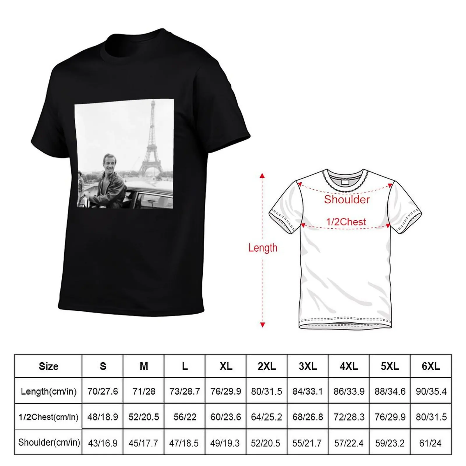 Jean Paul Belmondo Classic T-Shirt Sport Basic Moisture Wicking Tee