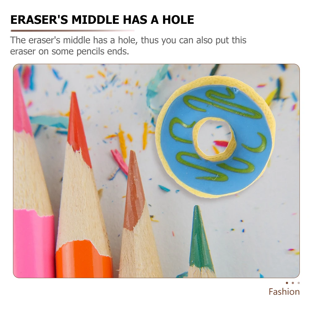 

30Pcs Donut Erasers Mini Rubber Pencil Topper Fun Kids Stationery Gift Bulk Adorable Erasers for Home School Kindergarten