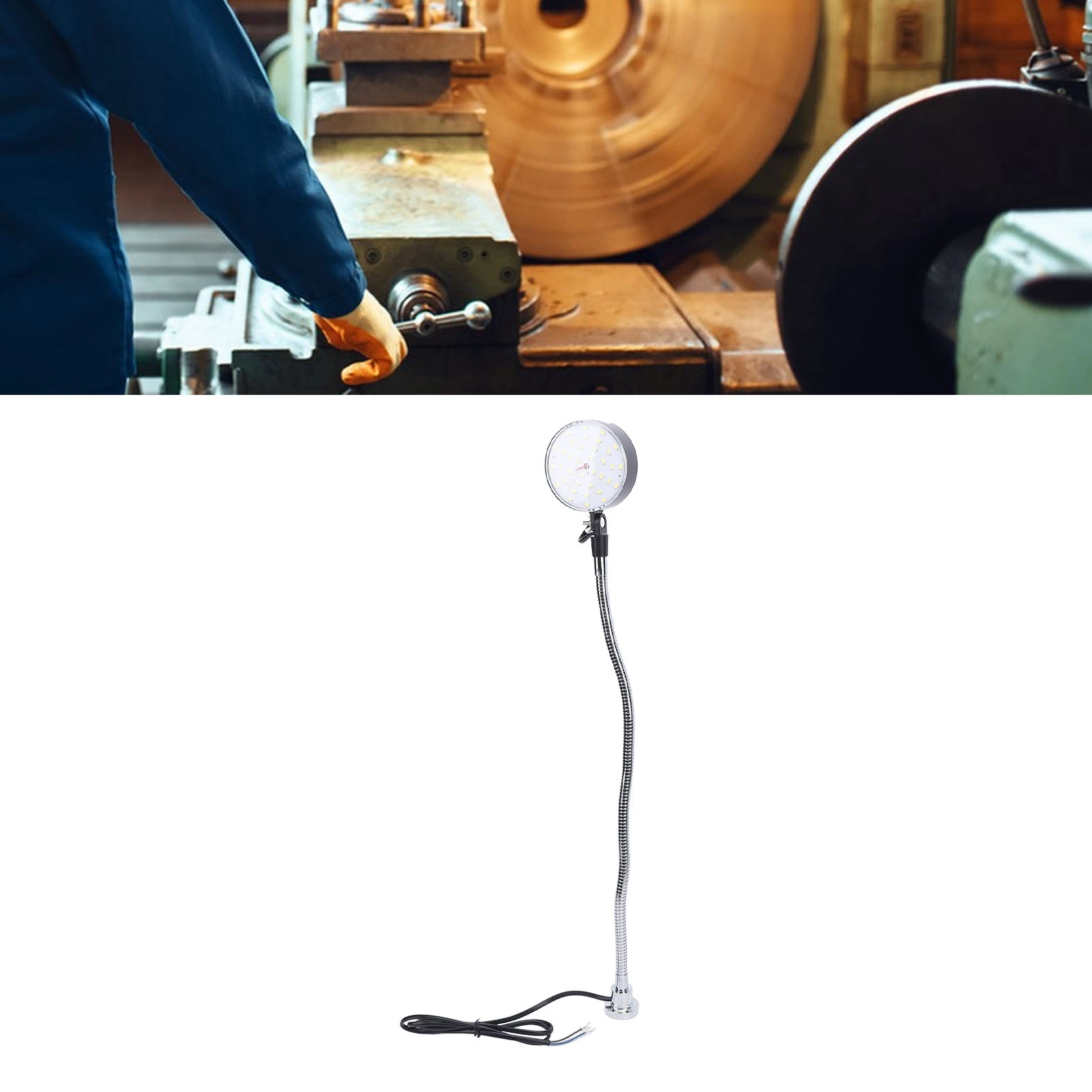 LED Machine Light Shop Tool Lamp ABS and Alloy Steel Heat Resistant 360 Rotatable IP65 Water Proof with Magnetic Base for Lathe
