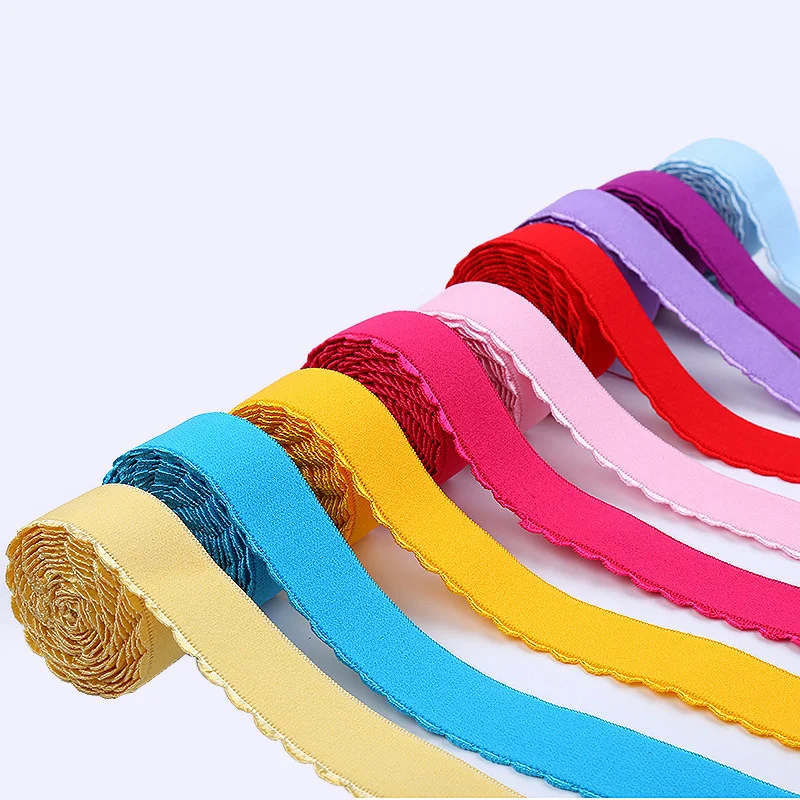 5Yards 2.5cm 9Color Elastic Band Lace For DIY Handmade Sewing Craft Underwear Bra Decoration Clothing Pants Material