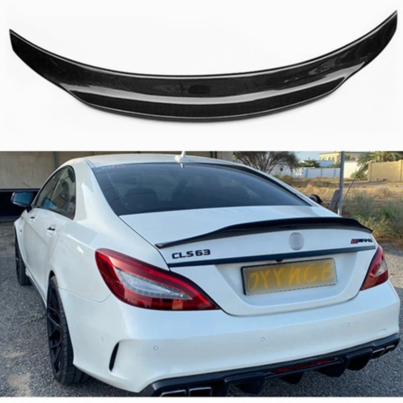 For Mercedes-Benz CLS W218 R/PSM/GT/AMG Style Carbon Fiber Rear Spoiler Trunk Wing 2011-2017