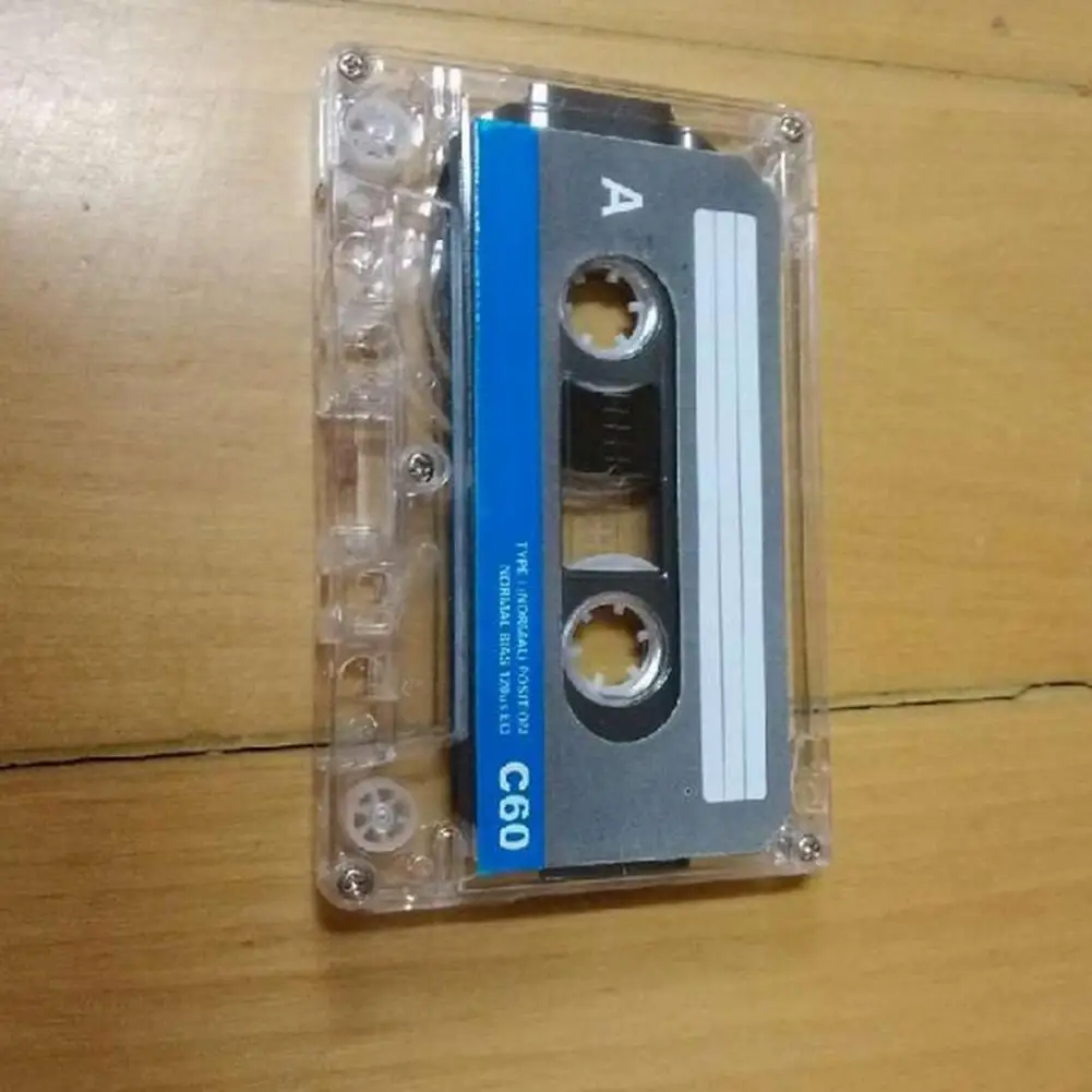Audio Cassette 60-Minute Blank Recording Tape Audio Cassette for Tape Recorder Machine, Vintage Music Voice Recording Media