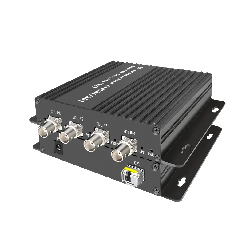 Hd SD 3G Fiber Converter Video Transmitter 10Gbps LC Video Fiber SDI 4-Channel Optic Transmitter