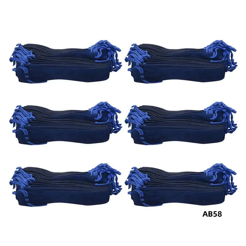 

300 Pcs Blue Velvet Pen Pouch Sleeve Holder Single Pen Bag Case Pencil Bag