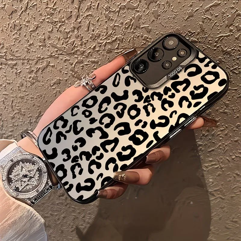 Fashion Leopard Print Phone Case For Samsung Galaxy A73 A72 A71 A56 A555 A54 A53 A52 A51 A50 Gradient Color Elevated lens Cover - view 5