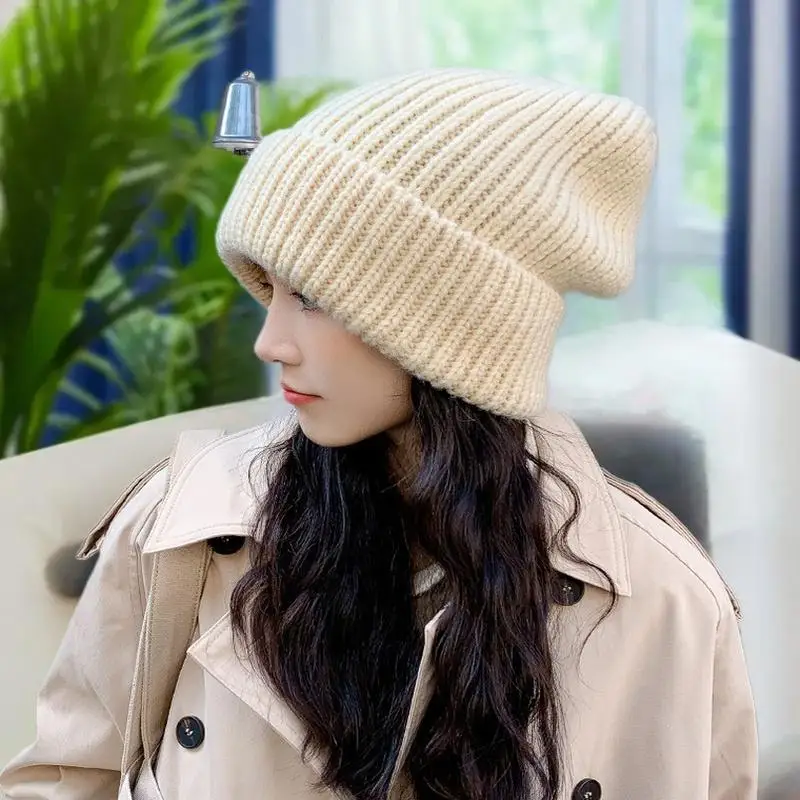 1 قطع أزياء الشتاء القبعات الدافئة للنساء عارضة التراص محبوك بونيه قبعات الرجال القبعات بلون الهيب هوب تسلق الجبال وشاح