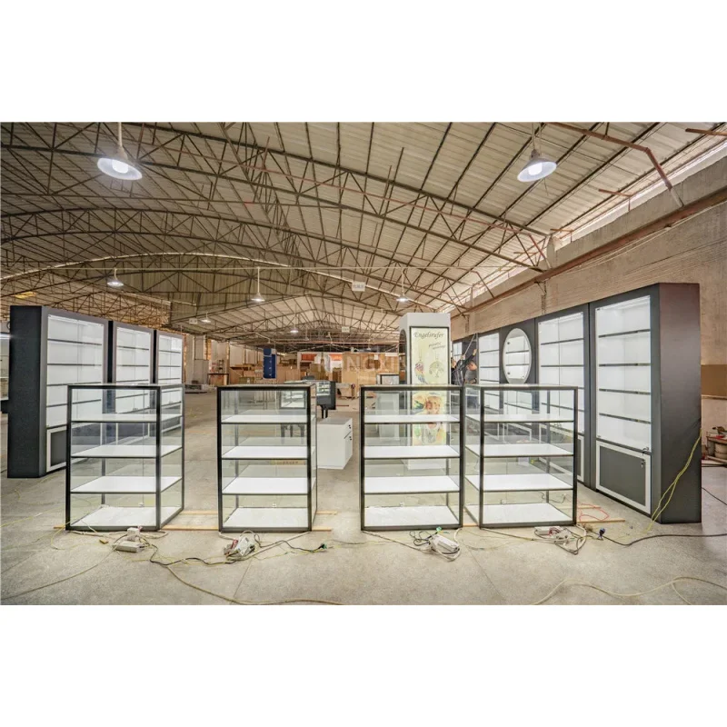 custom.Shopping Mall Metal Frame Floor Stand Tempered Glass Jewelry Display Cabinet Showcase Custom Lockable Jewelry Showcase