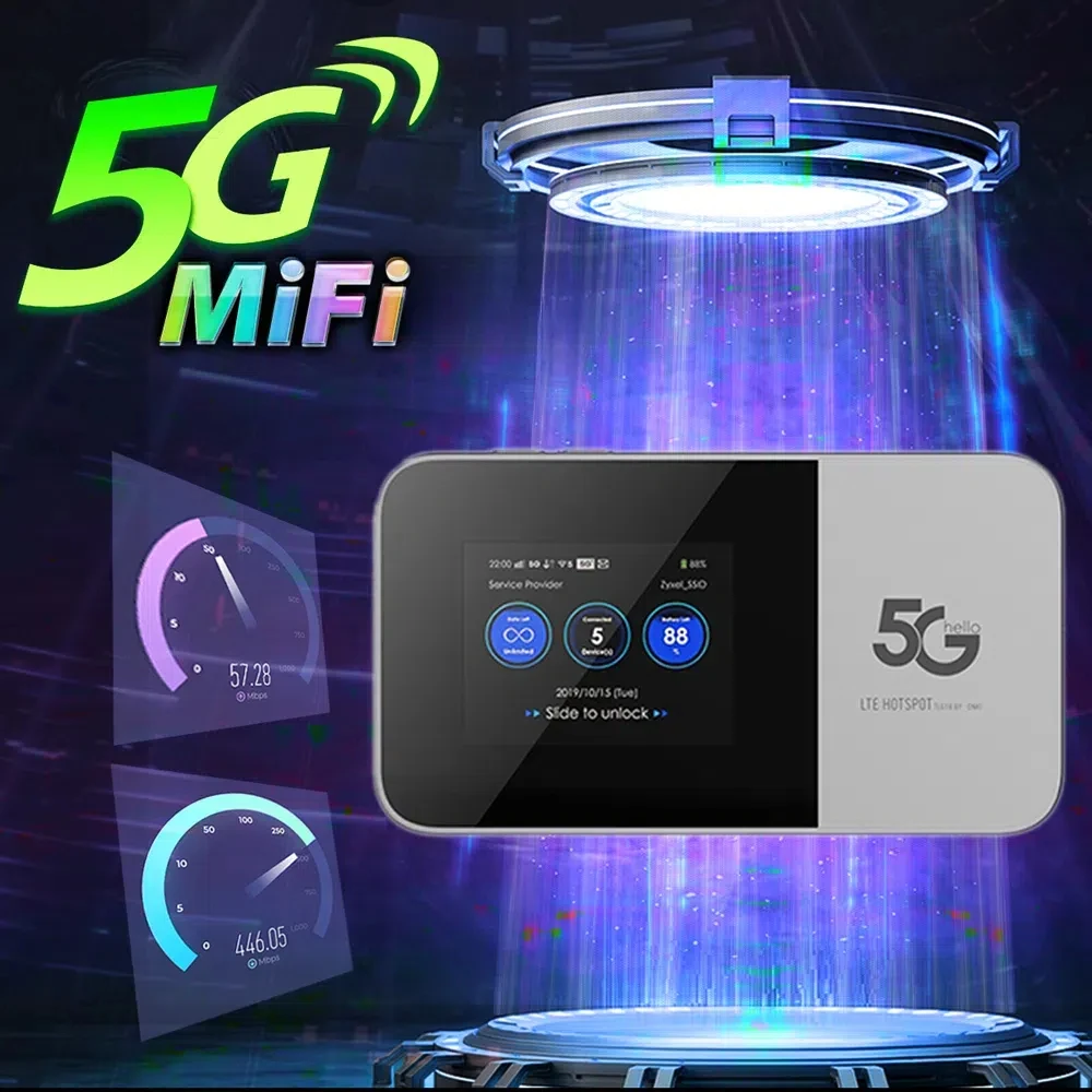 

5G MiFi Portable Router WiFi Hot Spot Modem Sim Router WiFi 6