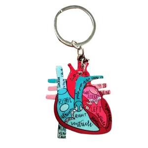 Retro Keychain -Herzdiagramm, Pangeternzubehör, Nische, Retro, legal, Wind, Themenschwester, Brief, anatomisch, süß, y2k 8 Hauptverkäufe Heart Keychain Anatomical - №2
