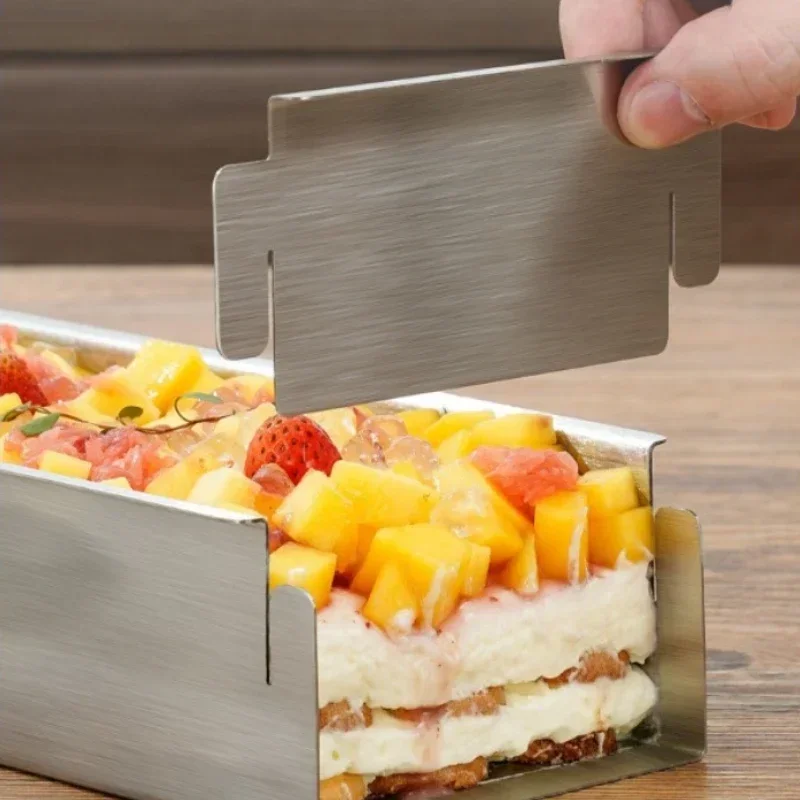 Tiramisu Cake Mold Removable Rectangular Non-Stick Stainless Steel DIY Cake Mousse Mold Tiramisus Baking Professional Tools