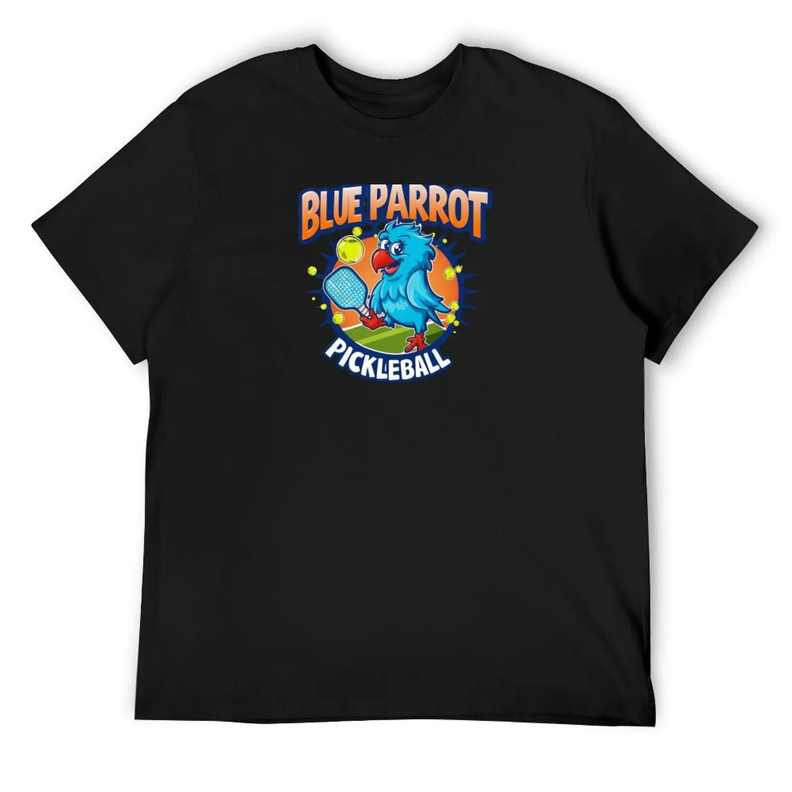 Sporty Blue Parrot Pickleball Enthusiast T-Shirt baggy shirts essential t shirt heavy weight t shirts for men