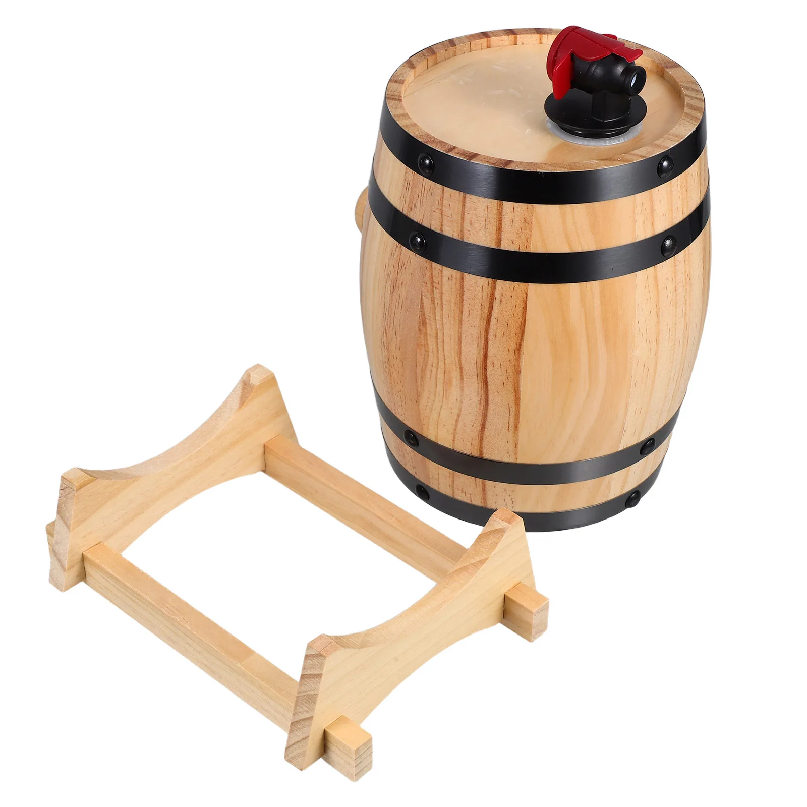 

Oak Wine Barrel 1L Mini Whiskey Barrel Spigot Dispenser Wooden Beer Container Bar Restaurant Oak Barrels for Aging Whiskey