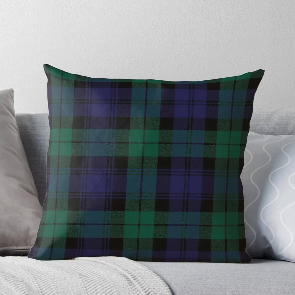Blackwatch Tartan Modern Cute Blue and Green Plaid Throw Pillow Decorative Sofa Cushion Bed pillowcases